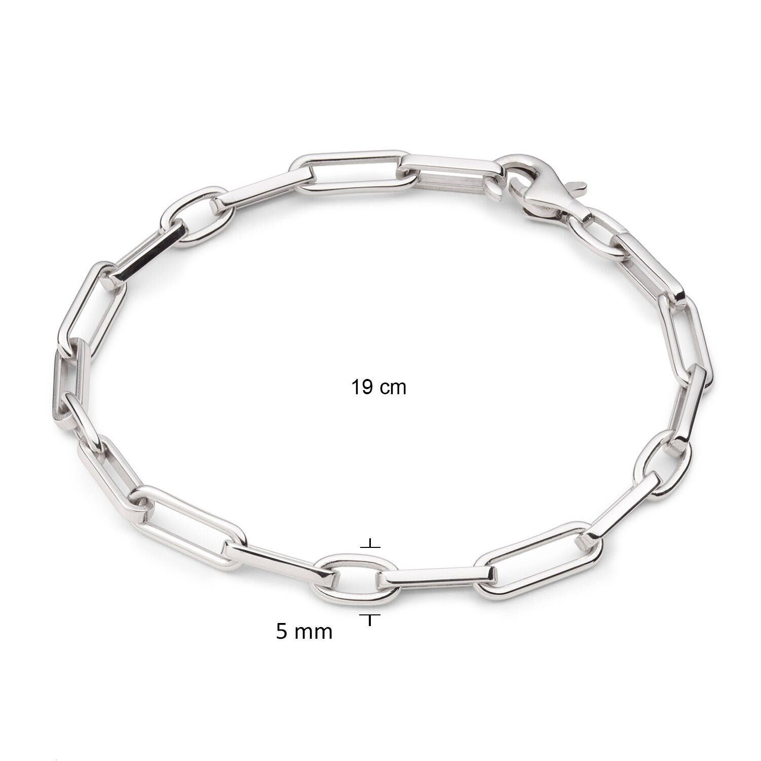  Gliederarmbänder - Büroklammer - 5mm - 19cm