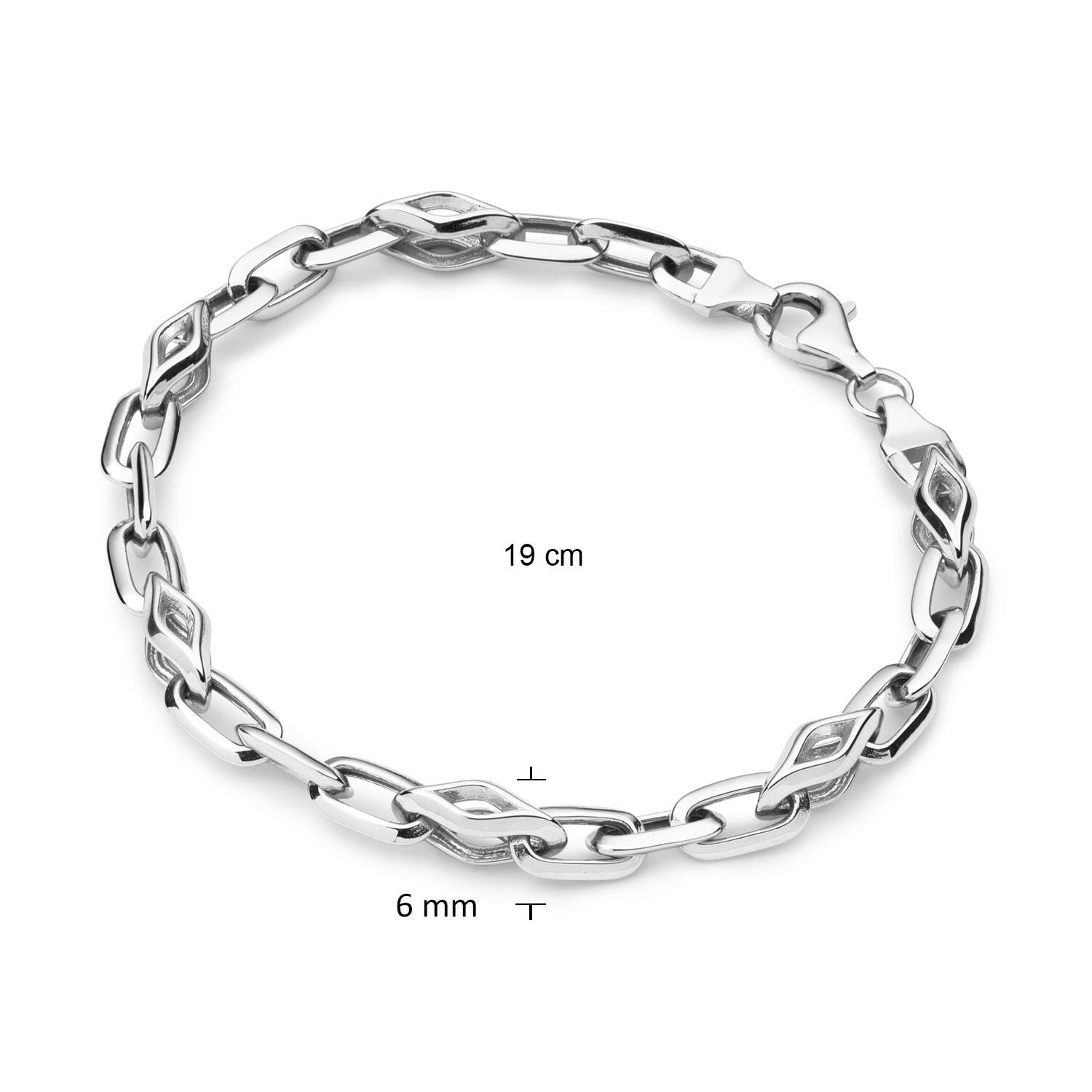  Link bracelets - Anchor - 6mm - 19cm