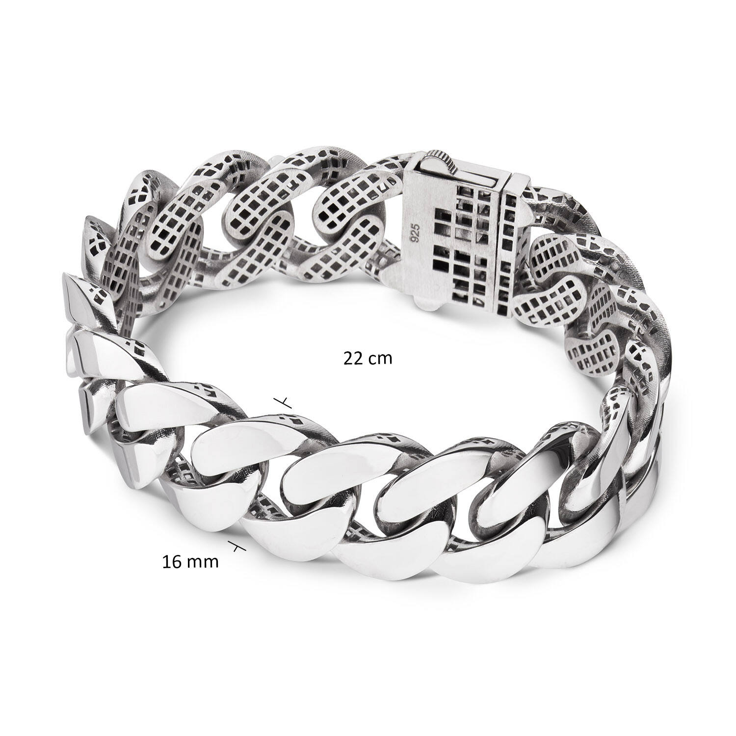  Bracelets à maillons - 16mm - 22cm