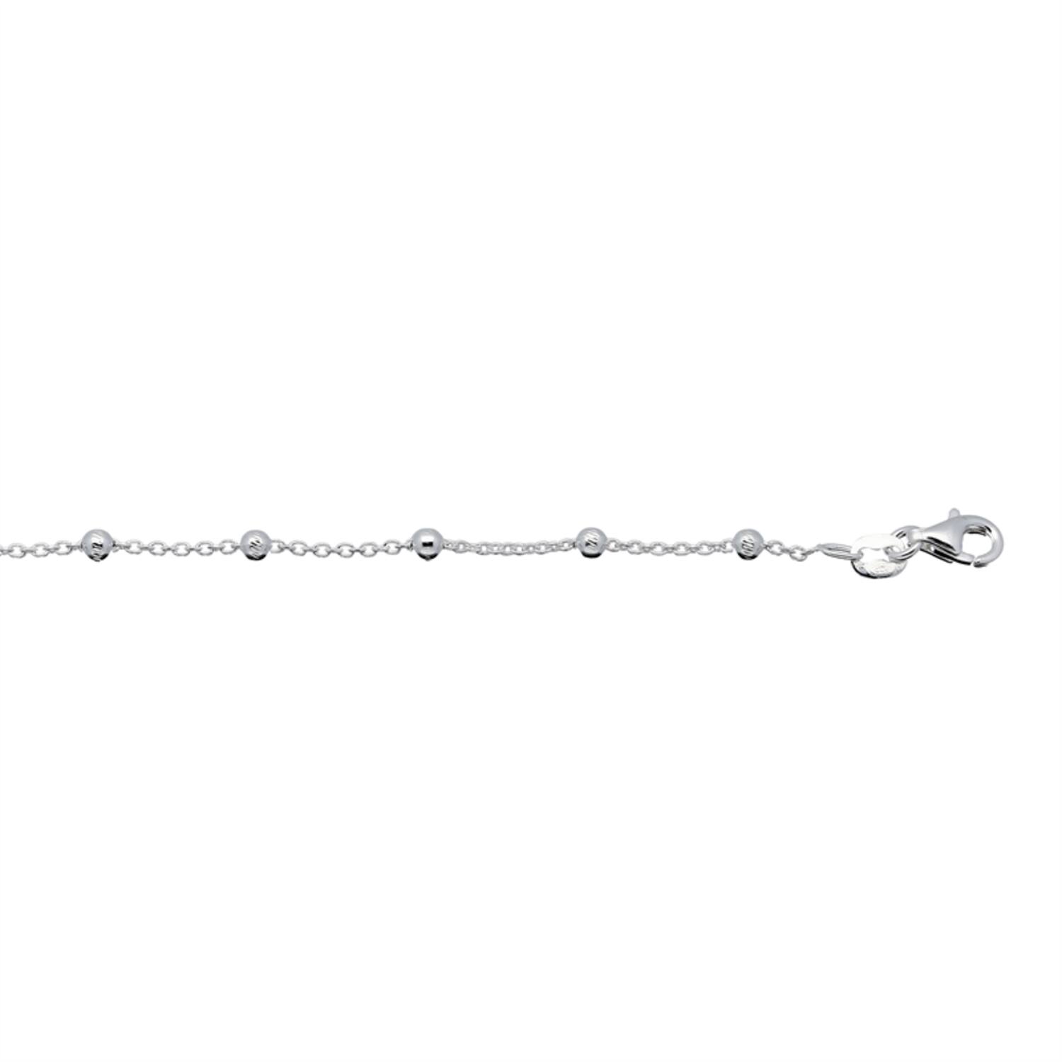  Bracelets à maillons - Dés, billes - 1.4mm - 17cm