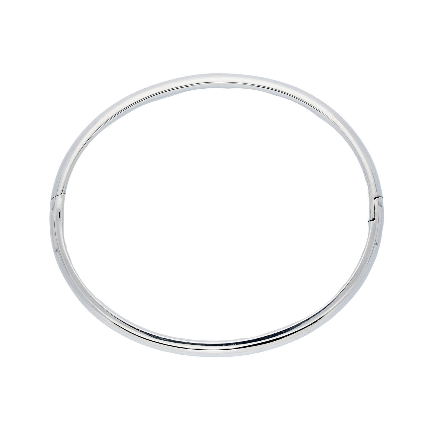  Armreifen - Solid Silver Bangles - Solide - Oval - 10mm - Ø 60mm