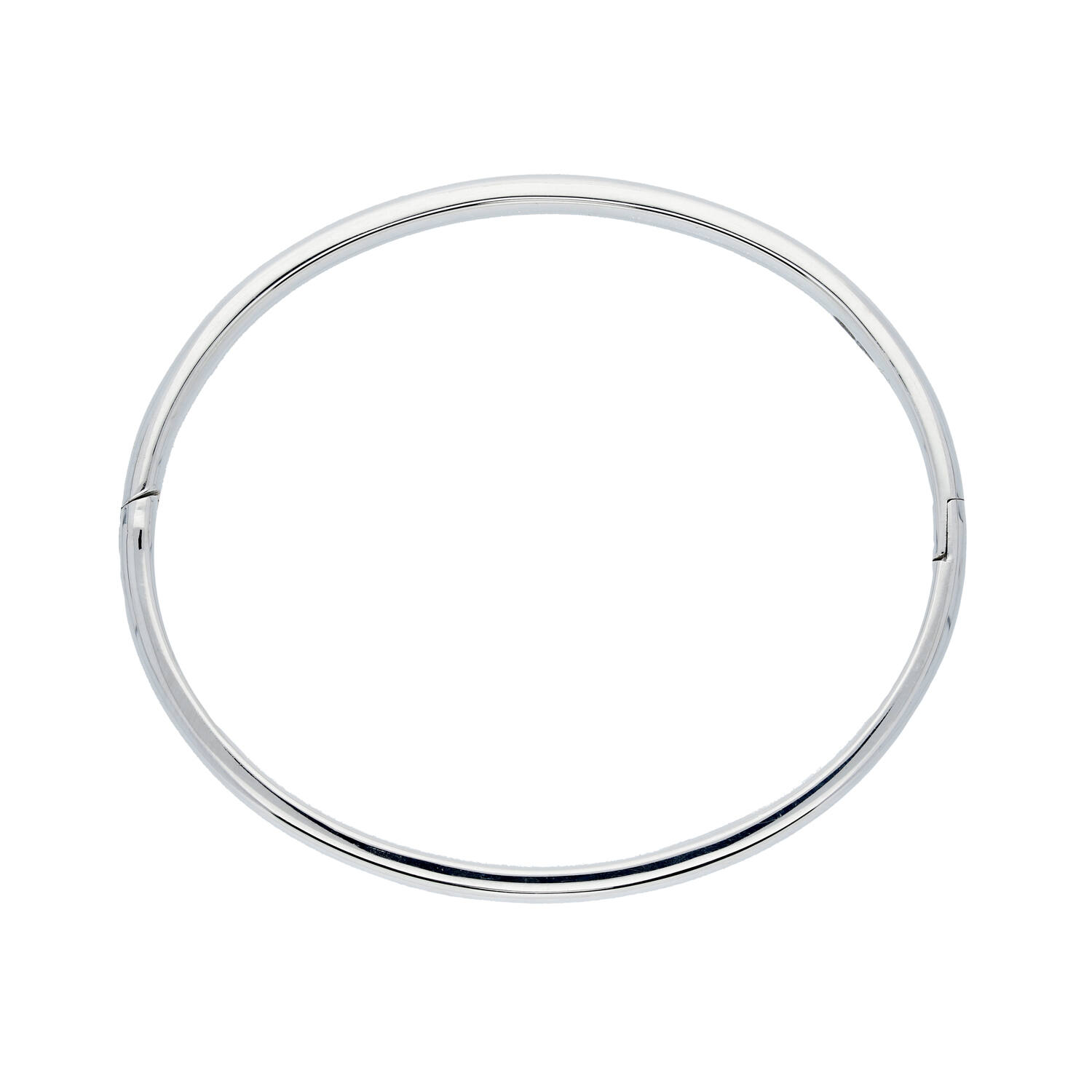  Bangles - Solid Silver Bangles - Solid - Oval - 7mm - Ø 64mm