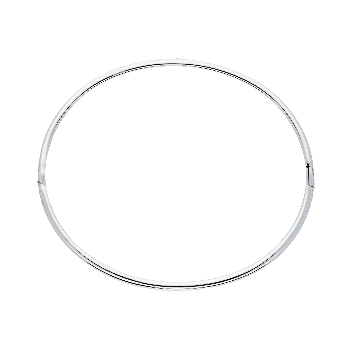  Bangle - Solid Silver Bangles - Massief - Ovaal - 8mm - Ø 64mm