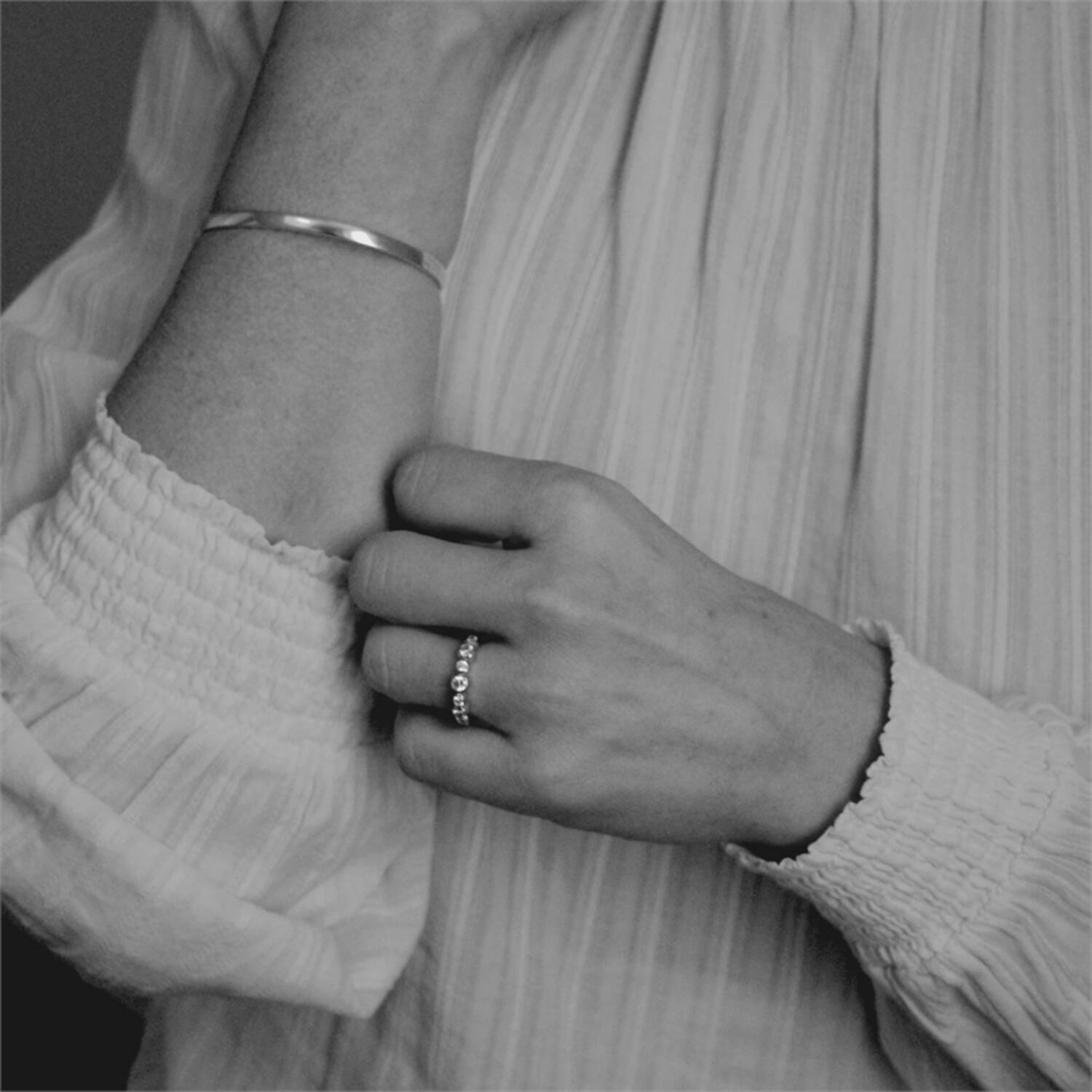  Bangle - Solid Silver Bangles - Massief - Vierkant - 4mm - Ø 60mm