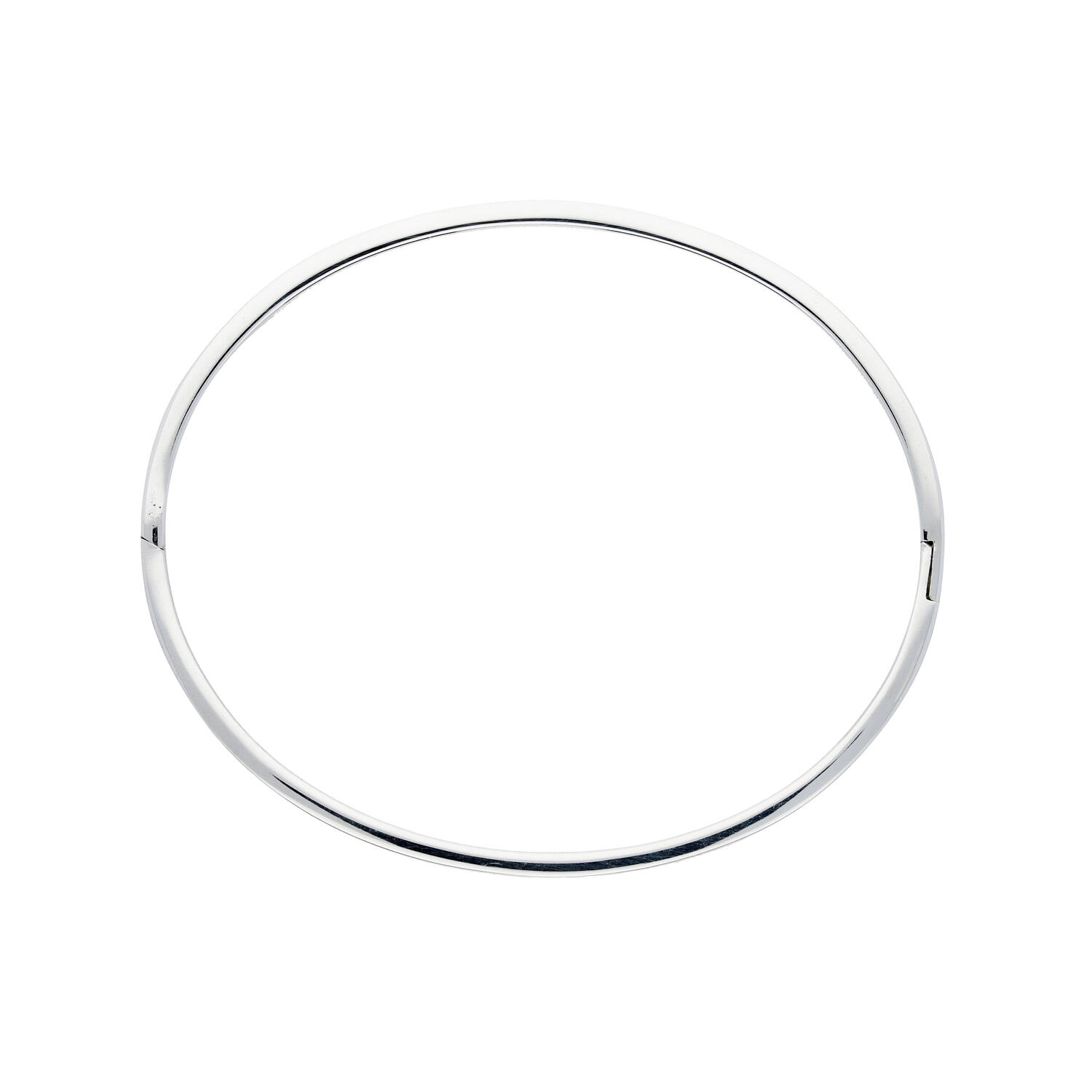  Bangle - Solid Silver Bangles - Massief - Vierkant - 4mm - Ø 60mm