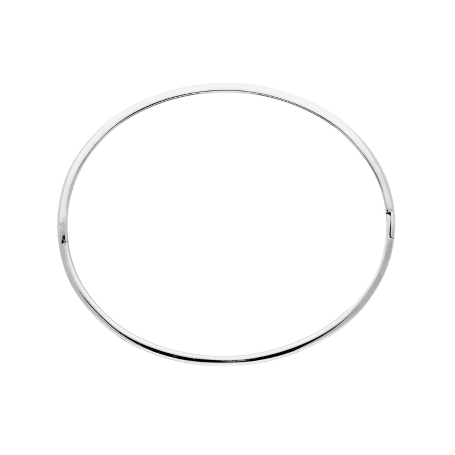  Armreifen - Solid Silver Bangles - Solide - Quadrat - 7mm - Ø 60mm