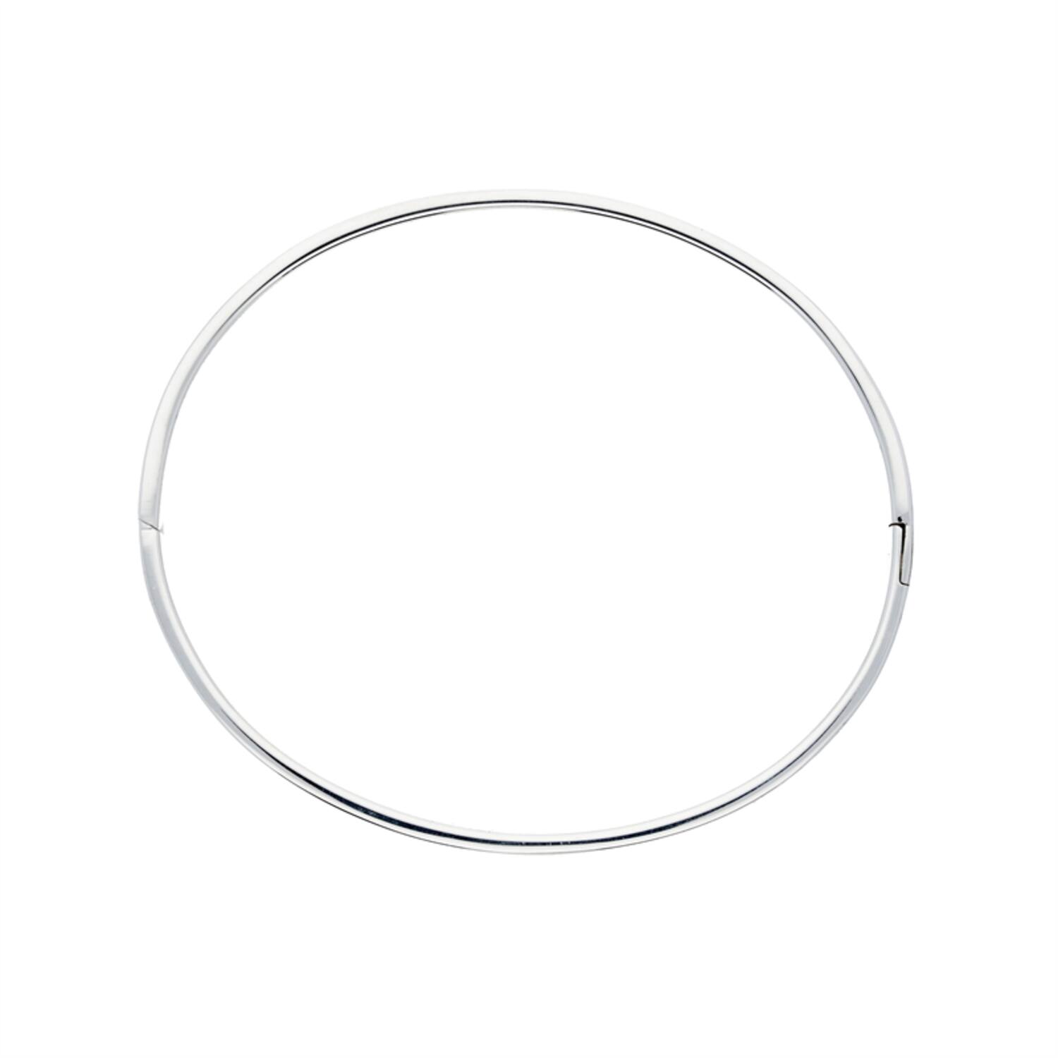  Bangles - Solid Silver Bangles - Solid - Square - 8mm - Ø 60mm