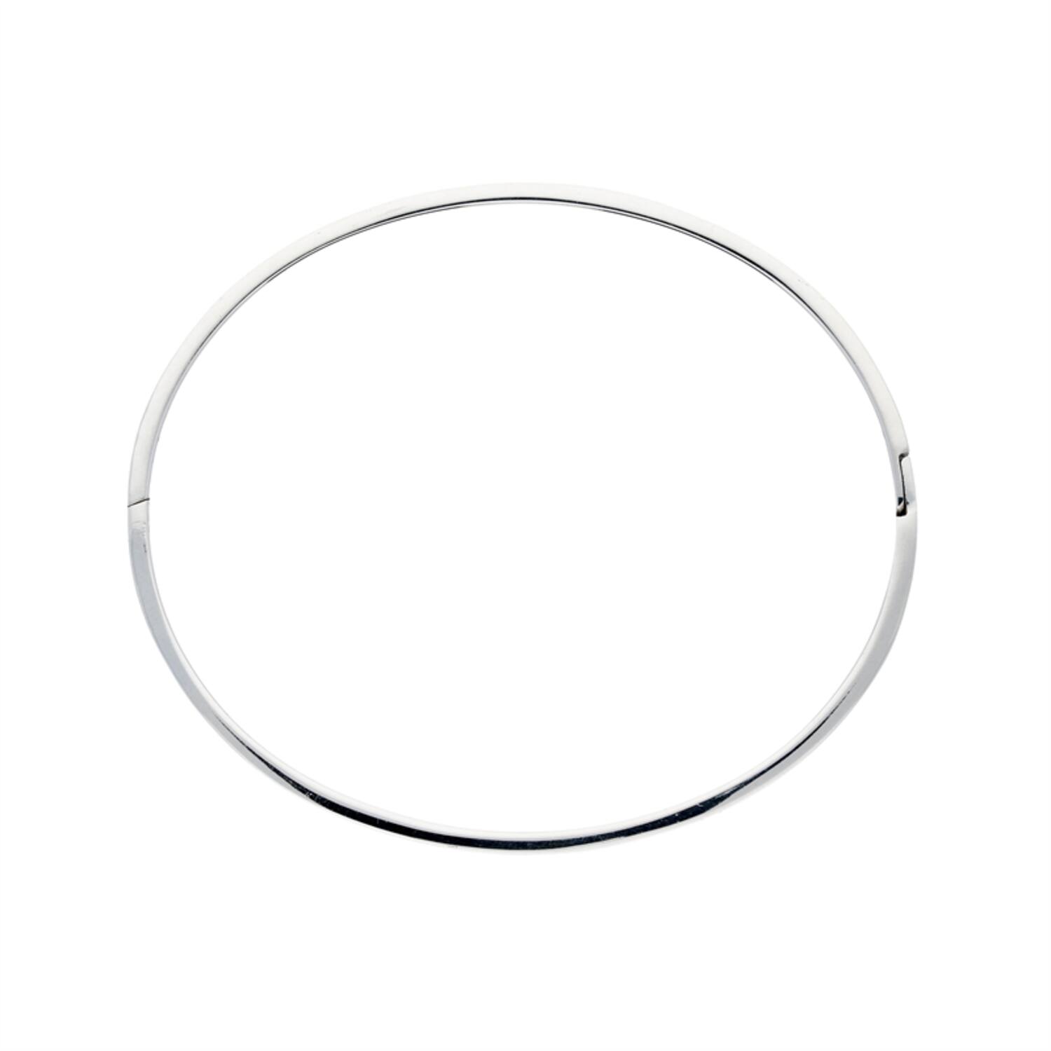  Bracelets - Solid Silver Bangles - Solide - Carré - 12mm - Ø 60mm