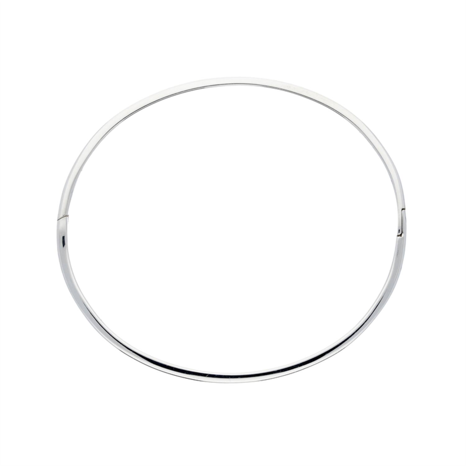  Armreifen - Solid Silver Bangles - Solide - Quadrat - 6mm - Ø 64mm