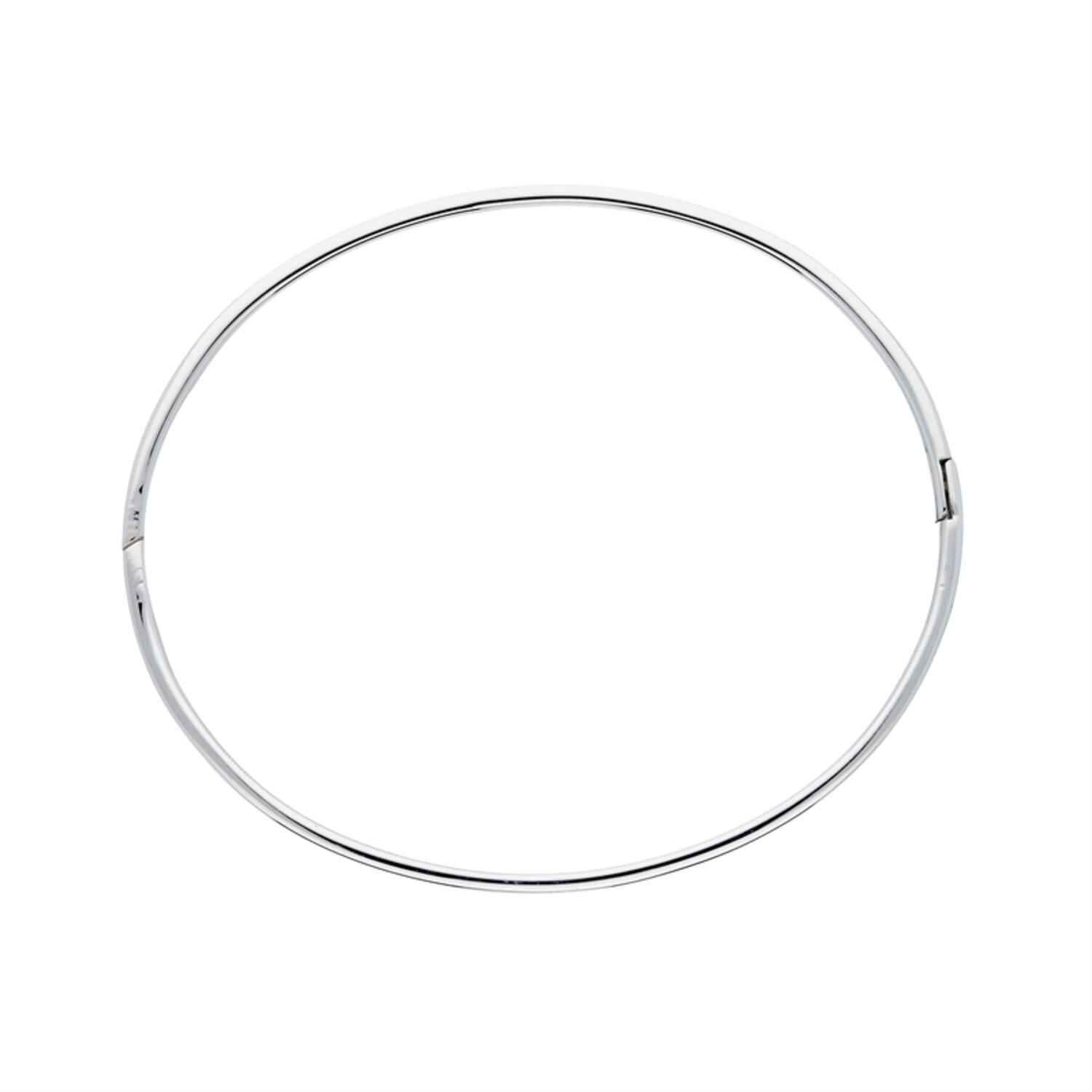  Armreifen - Solid Silver Bangles - Solide - Quadrat - 8mm - Ø 64mm