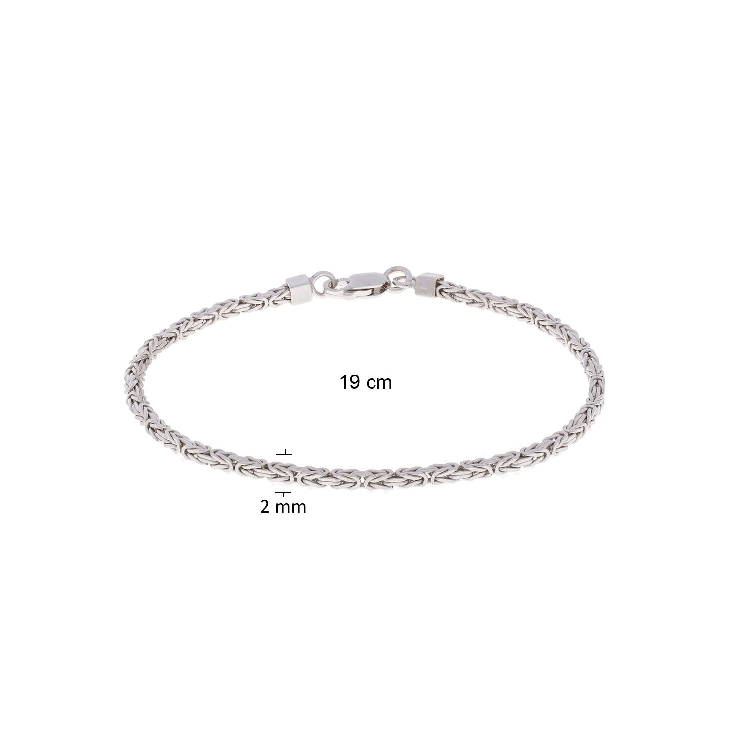  Schakelarmband - Koningsschakel - Vierkant - 4.5mm - 19cm