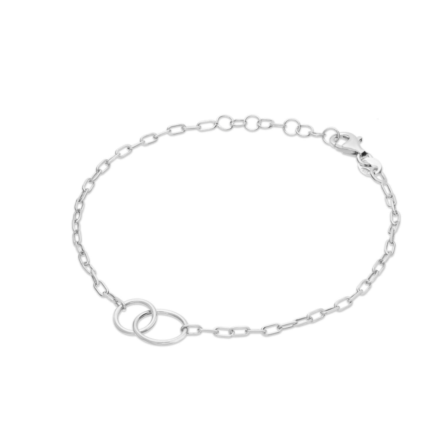  Schakelarmband - Drie ovalen - 19cm