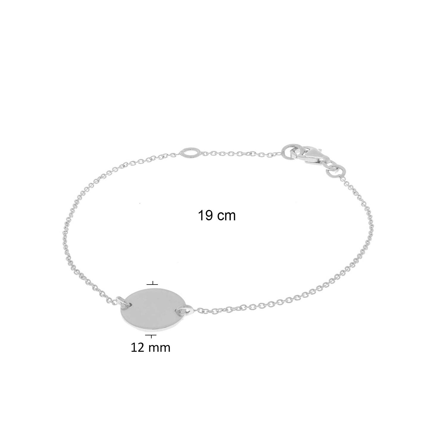  Bracelets gourmettes - Ancre - Rond - 12mm - 19cm