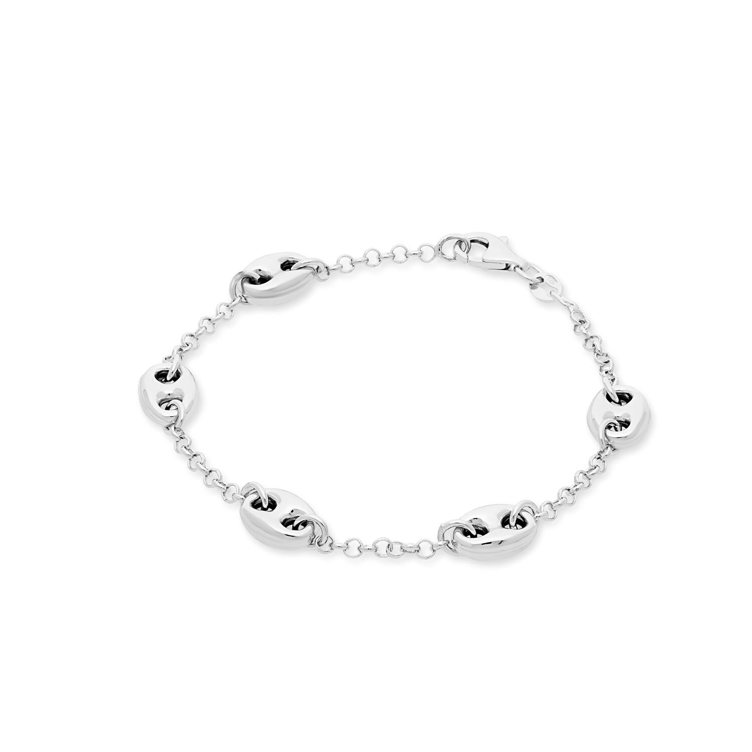  Gliederarmbänder - Kaffeebohne - 8mm - 19cm