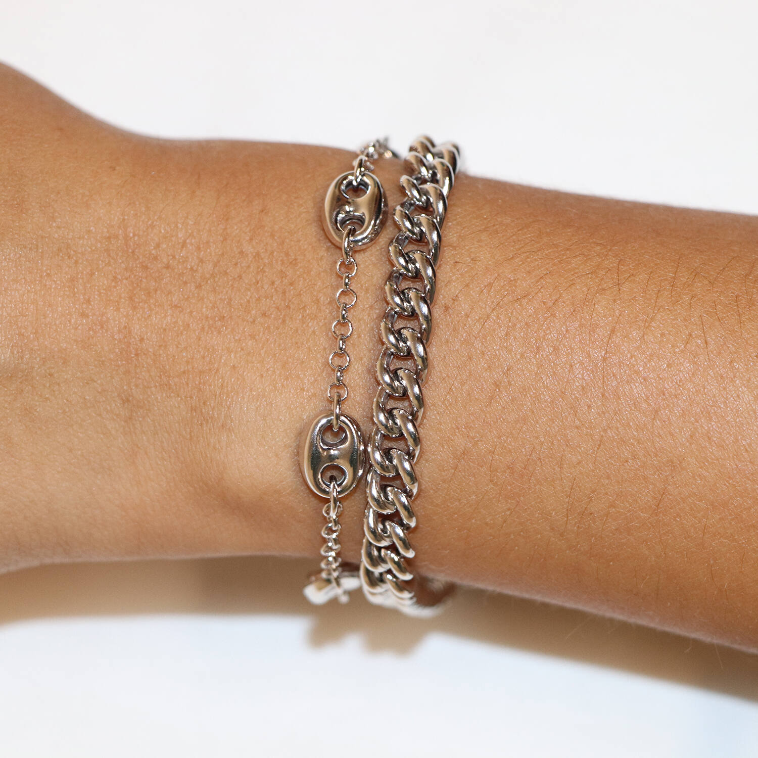  Gliederarmbänder - Kaffeebohne - 8mm - 19cm