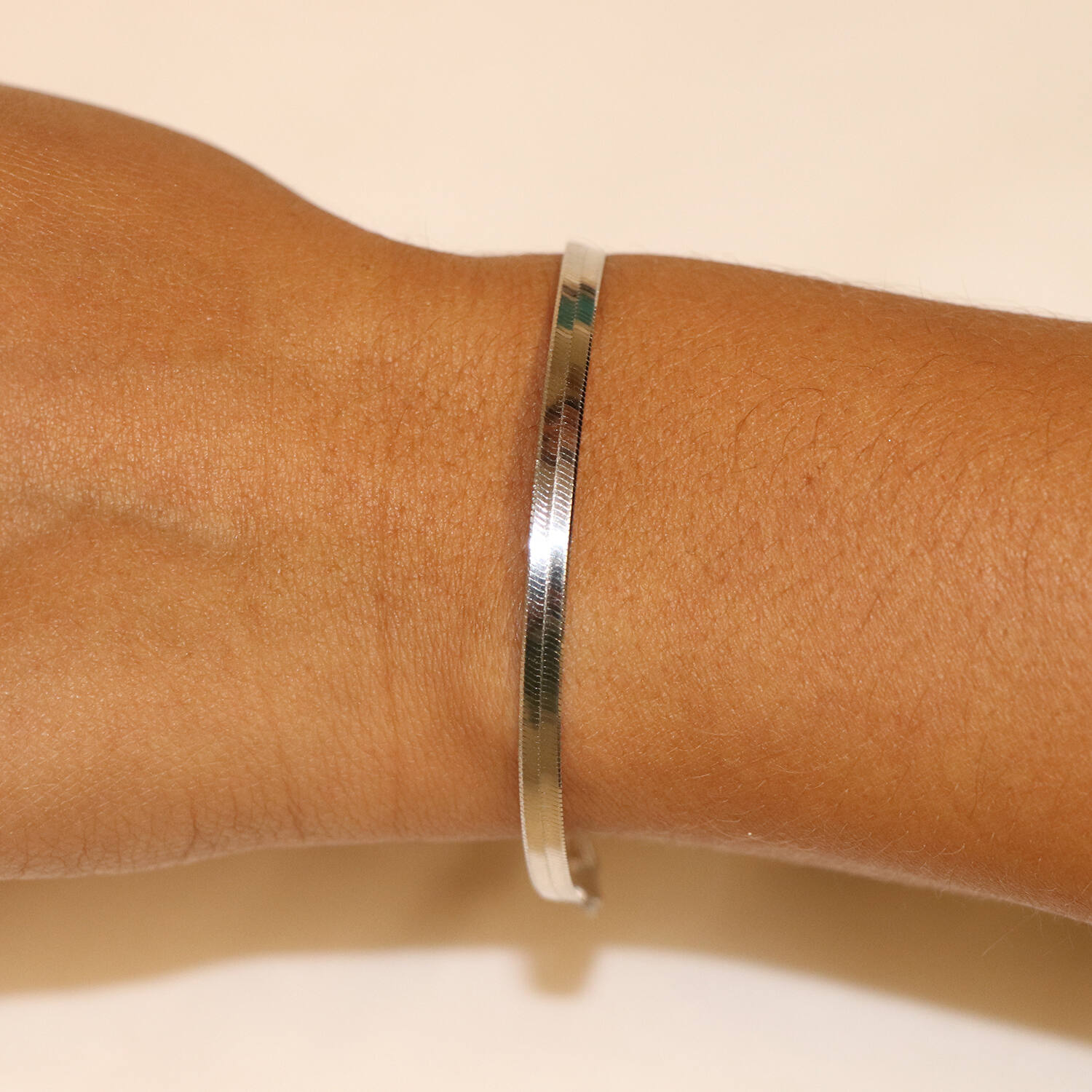  Bracelets à maillons - Gourmette - 3mm - 19cm