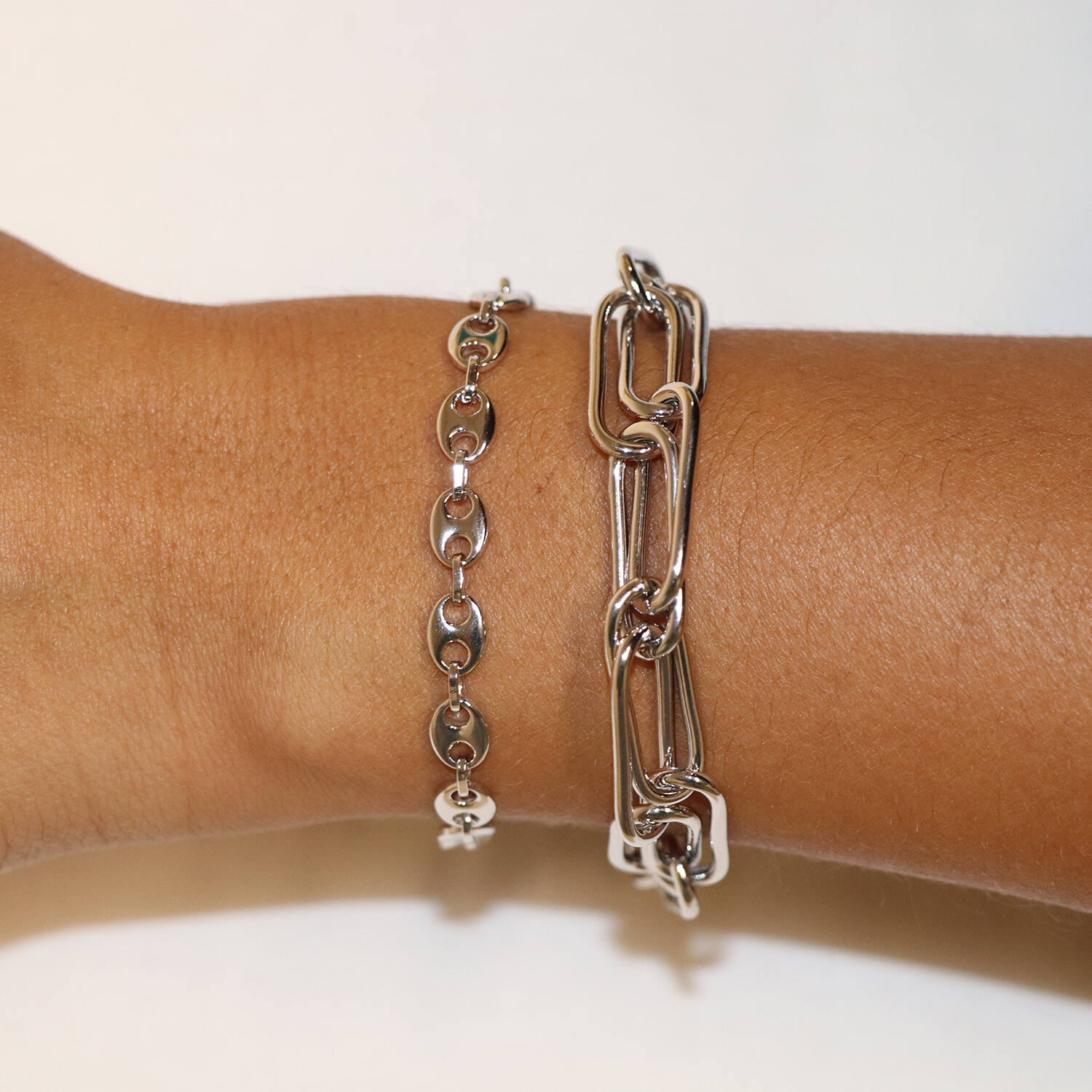  Gliederarmbänder - Büroklammer - 8mm - 20cm