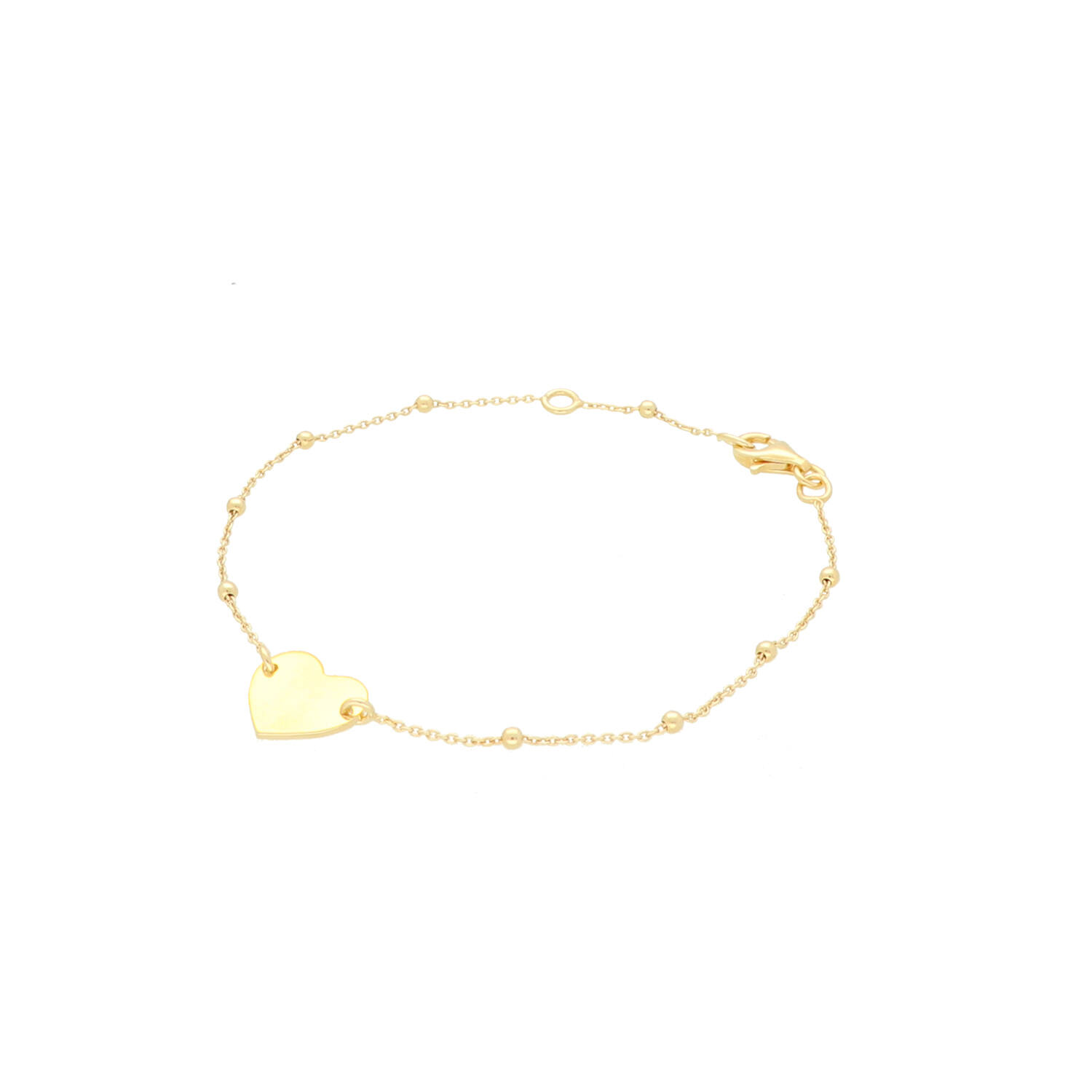  Plate bracelets - Anchor - Heart - 12mm - 19cm