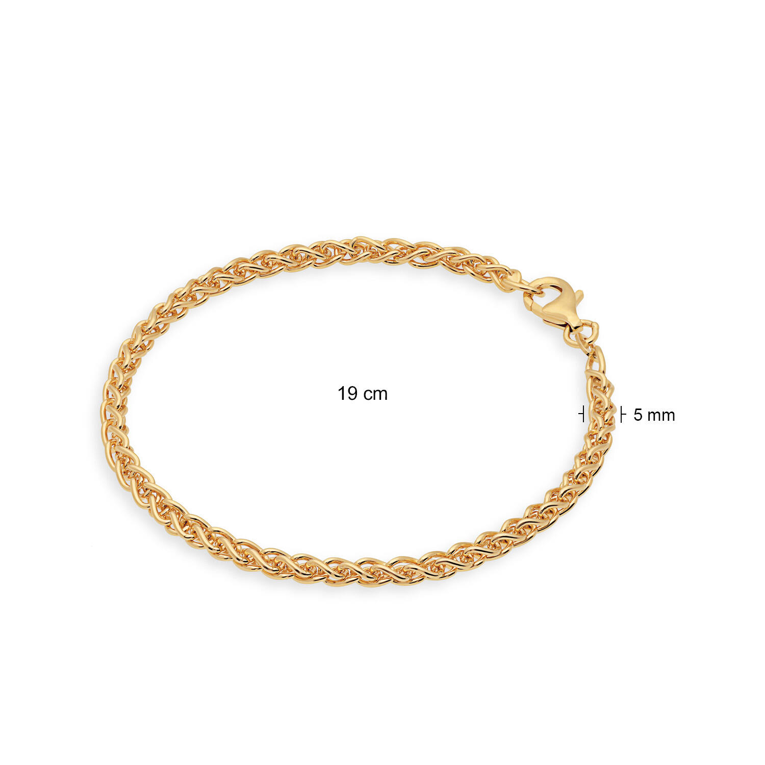 Gliederarmbänder - Palmier, Fuchsschwanz - 5mm - 19cm