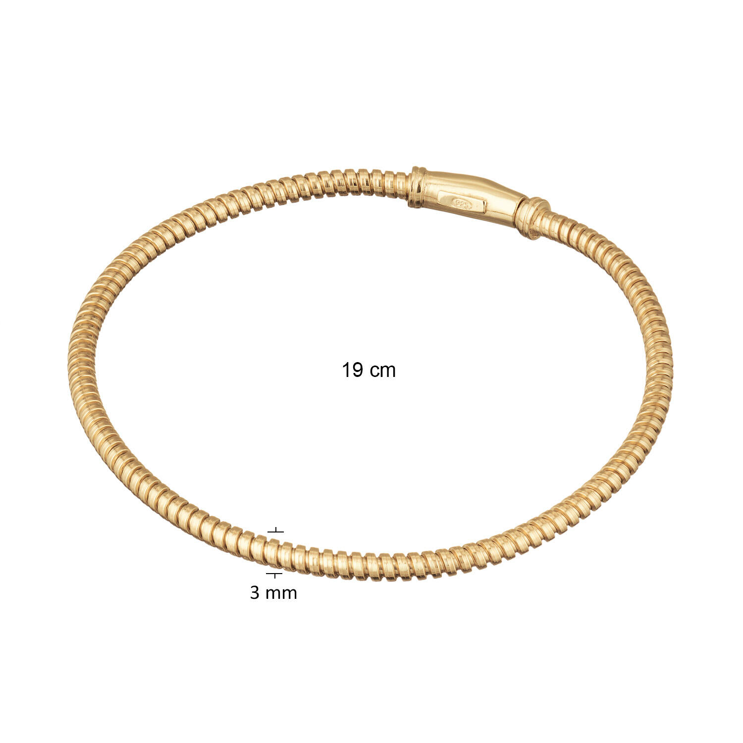  Gliederarmbänder - Omega - Rund - 19cm