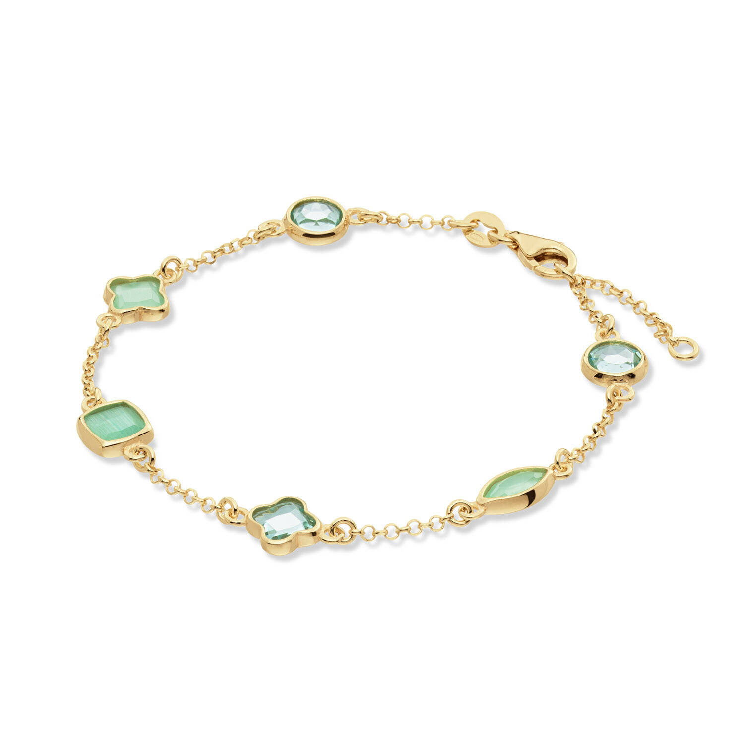  Link bracelets - Colors from Nature - Jasseron - Fantasie - 7mm - 19cm