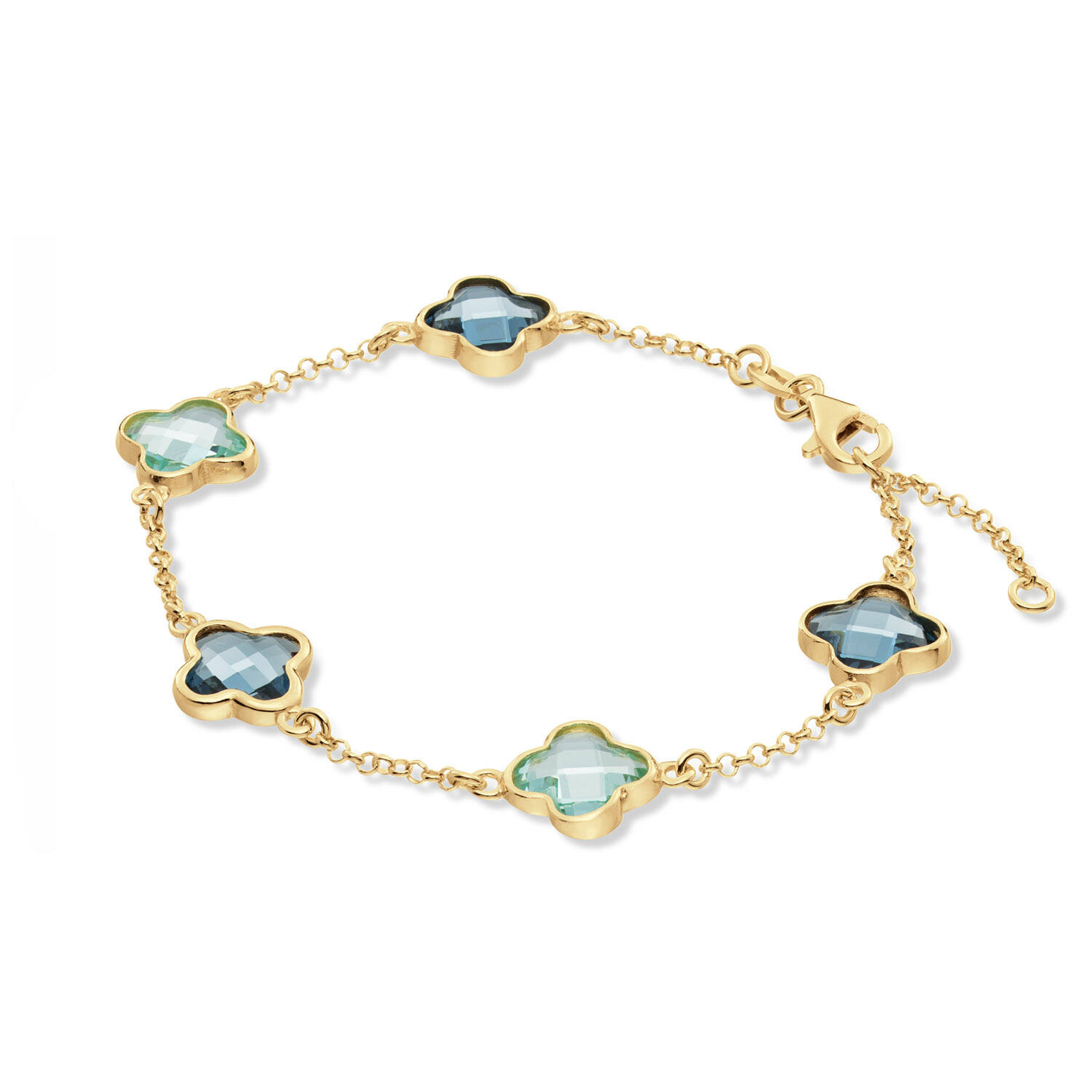  Schakelarmband - Colors from Nature - Jasseron - Bloem - 10mm - 19cm