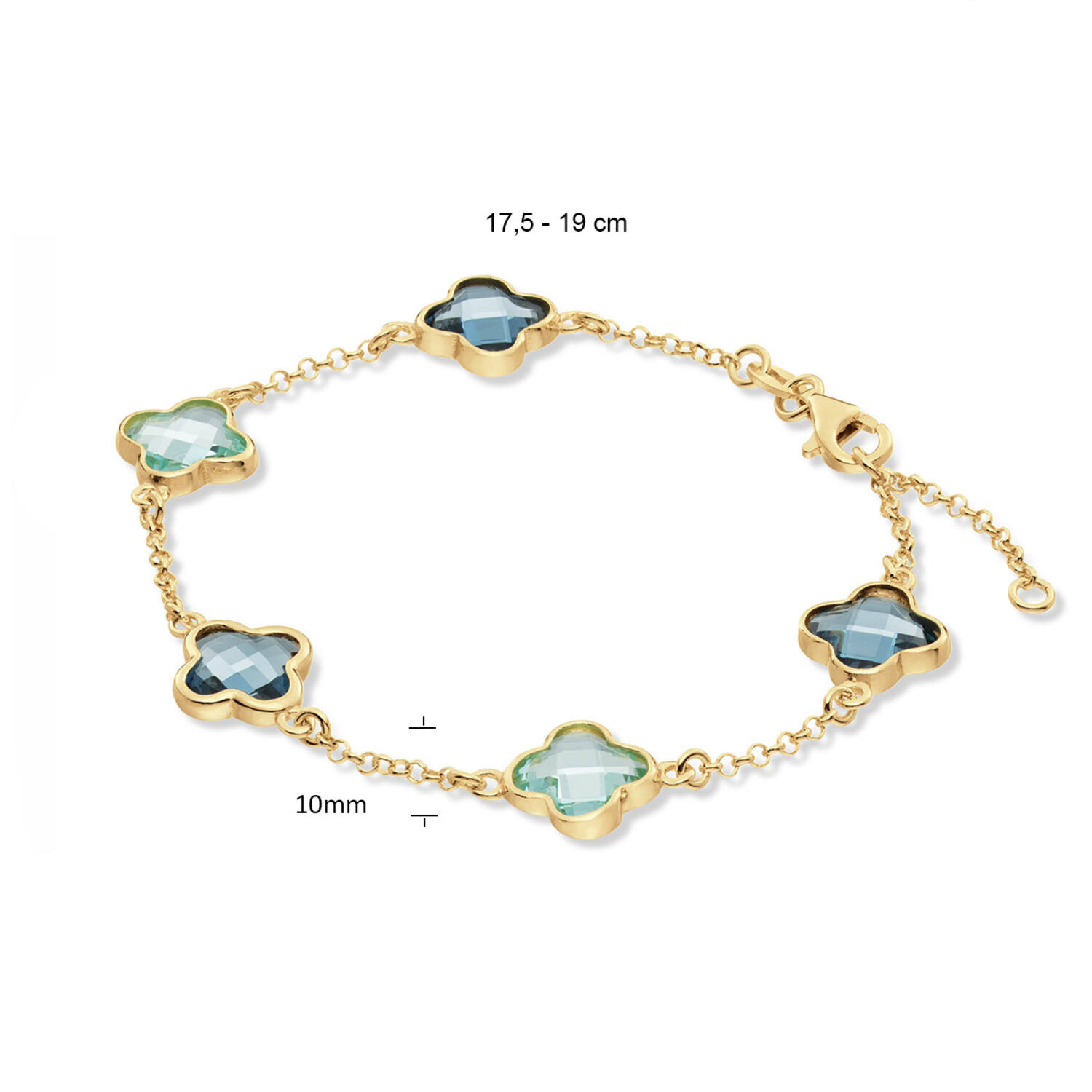 Schakelarmband - Colors from Nature - Jasseron - Bloem - 10mm - 19cm