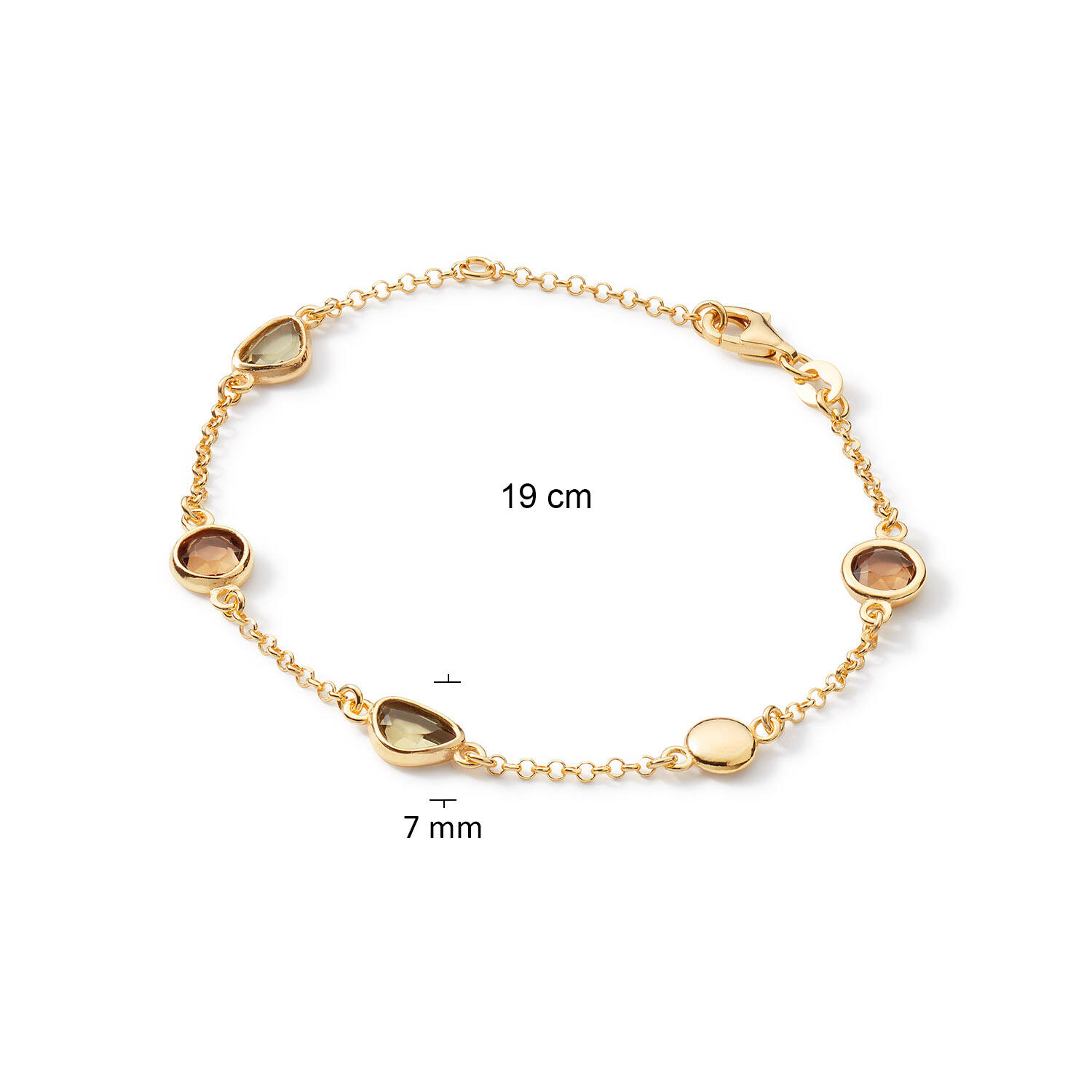  Bracelets avec pierre - Colors from Nature - Jasseron - 7mm - 19cm