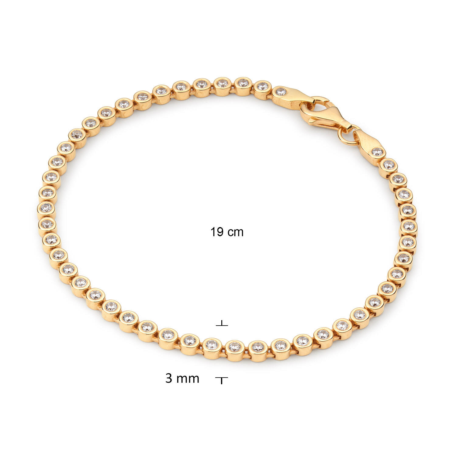  Schakelarmband - Fantasieschakel - 3mm - 19cm