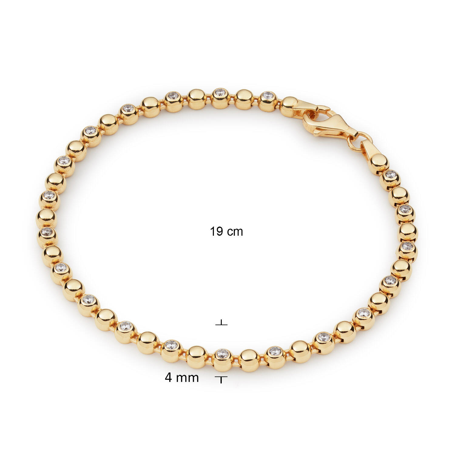 Gliederarmbänder - Fantasieglied - 4mm - 19cm