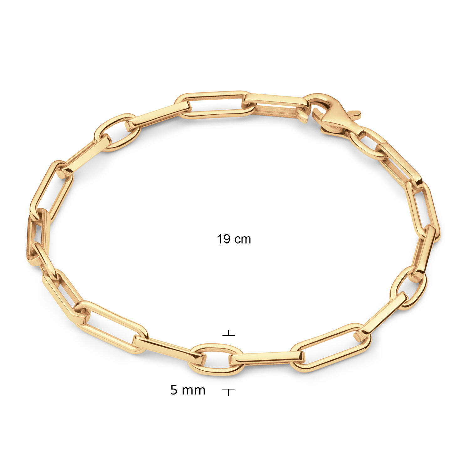  Schakelarmband - Anker - 5mm - 19cm
