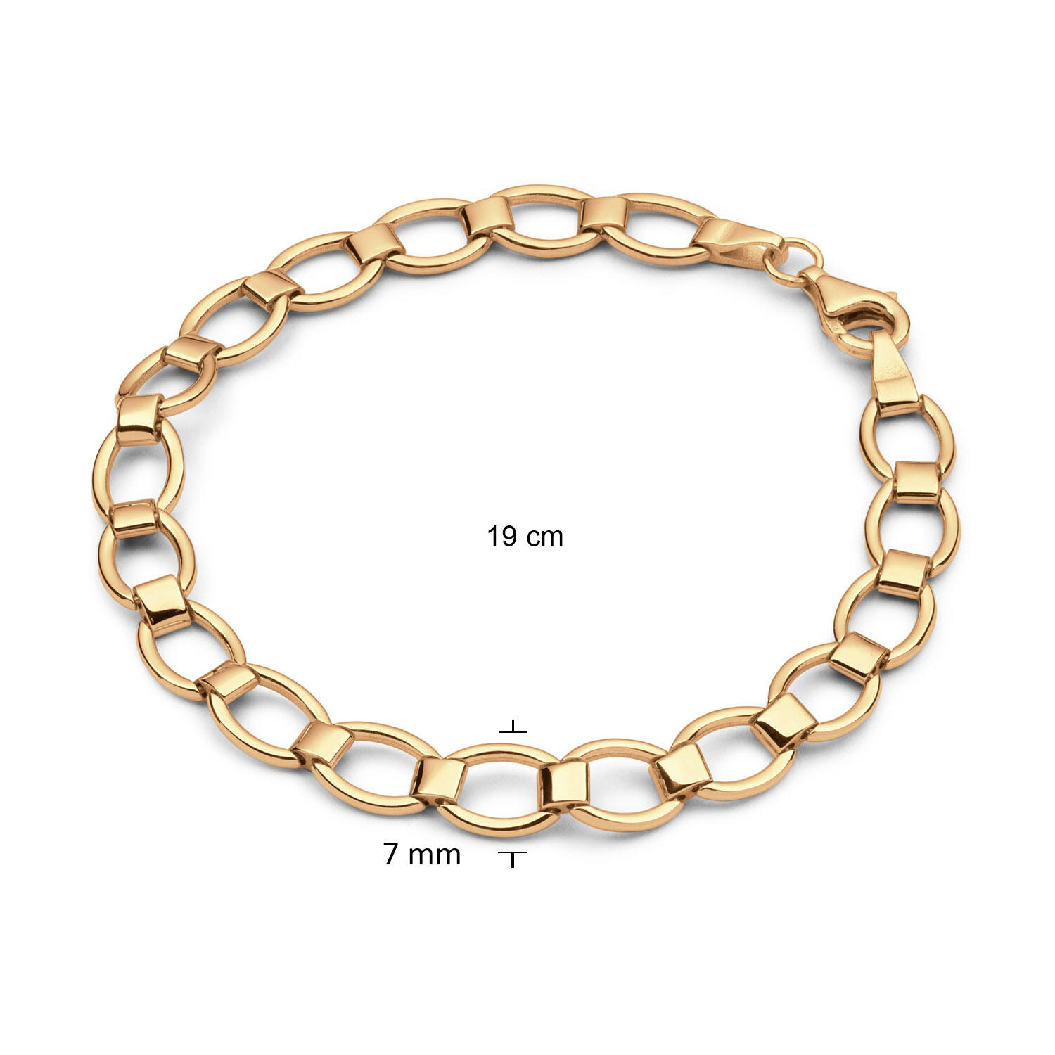  Gliederarmbänder - Fantasieglied - 7mm - 19cm