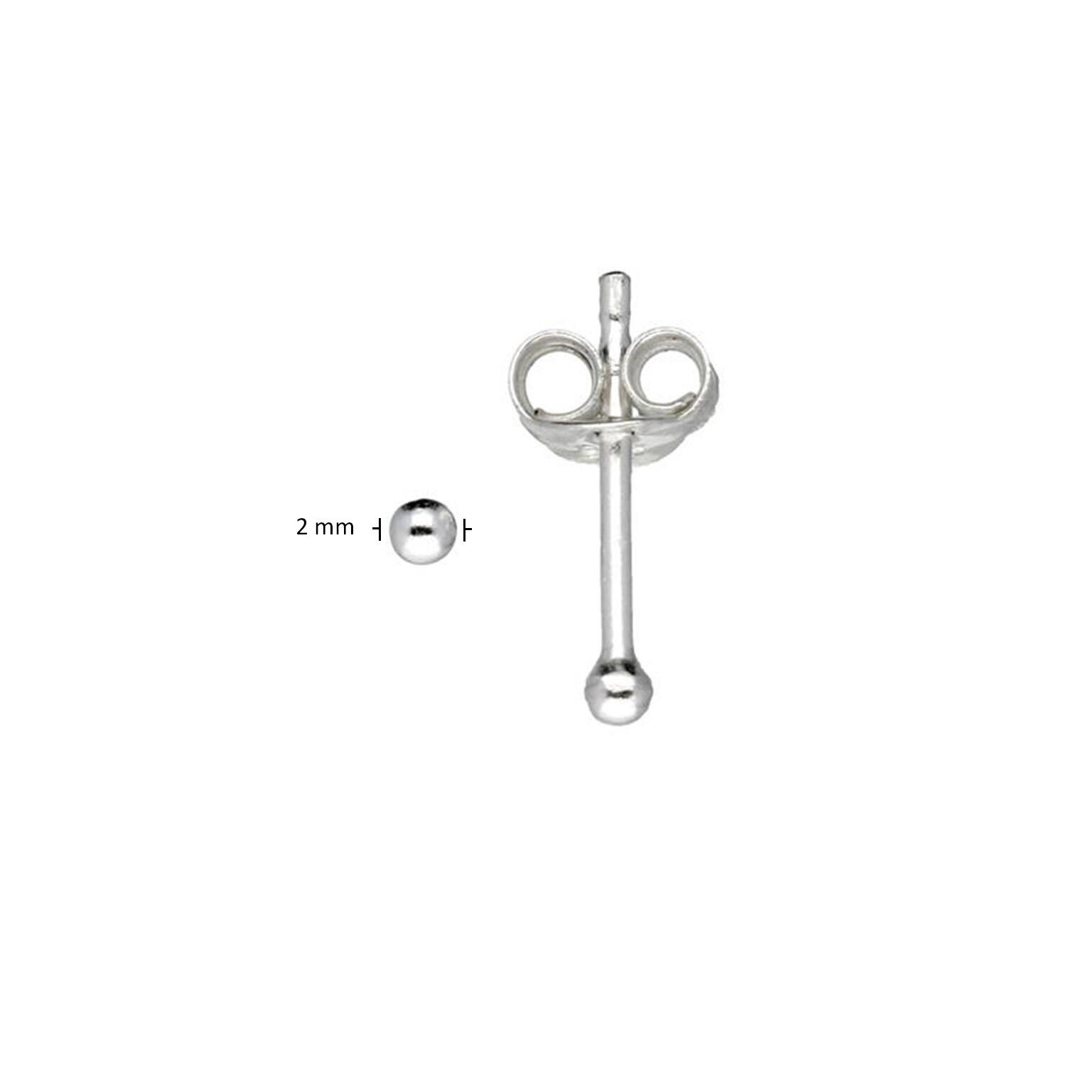  Boucles d'oreilles à puces - Ø 2mm