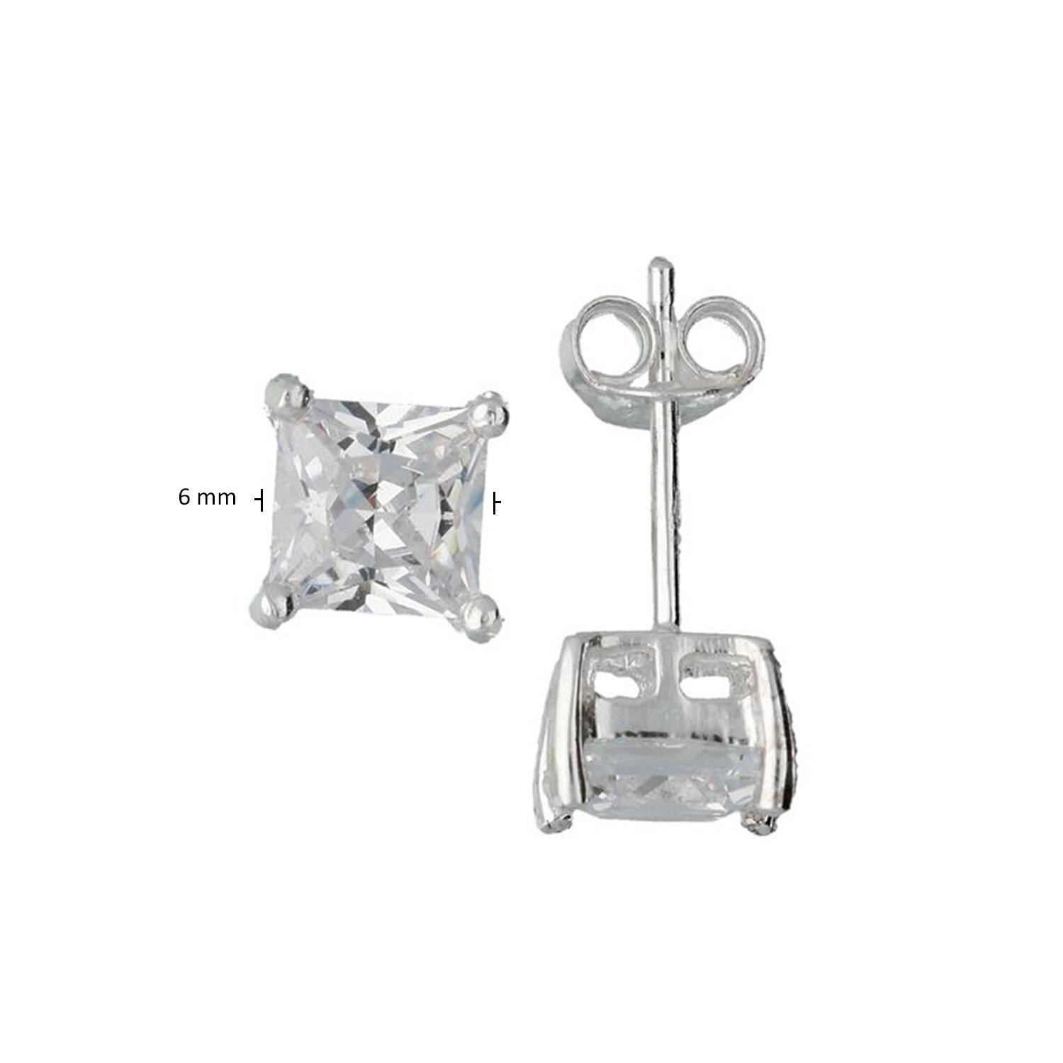  Ohrstecker Zirkonia - - Ø 6mm