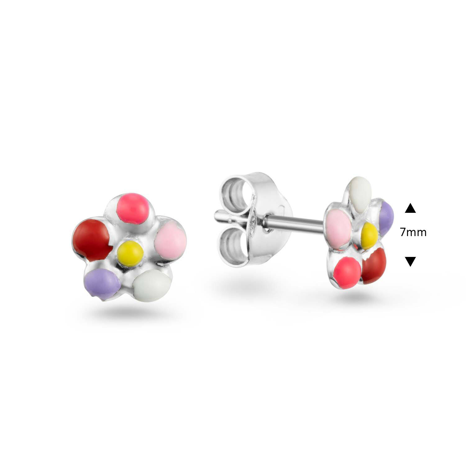  Ohrstecker - Blume Emaille - 