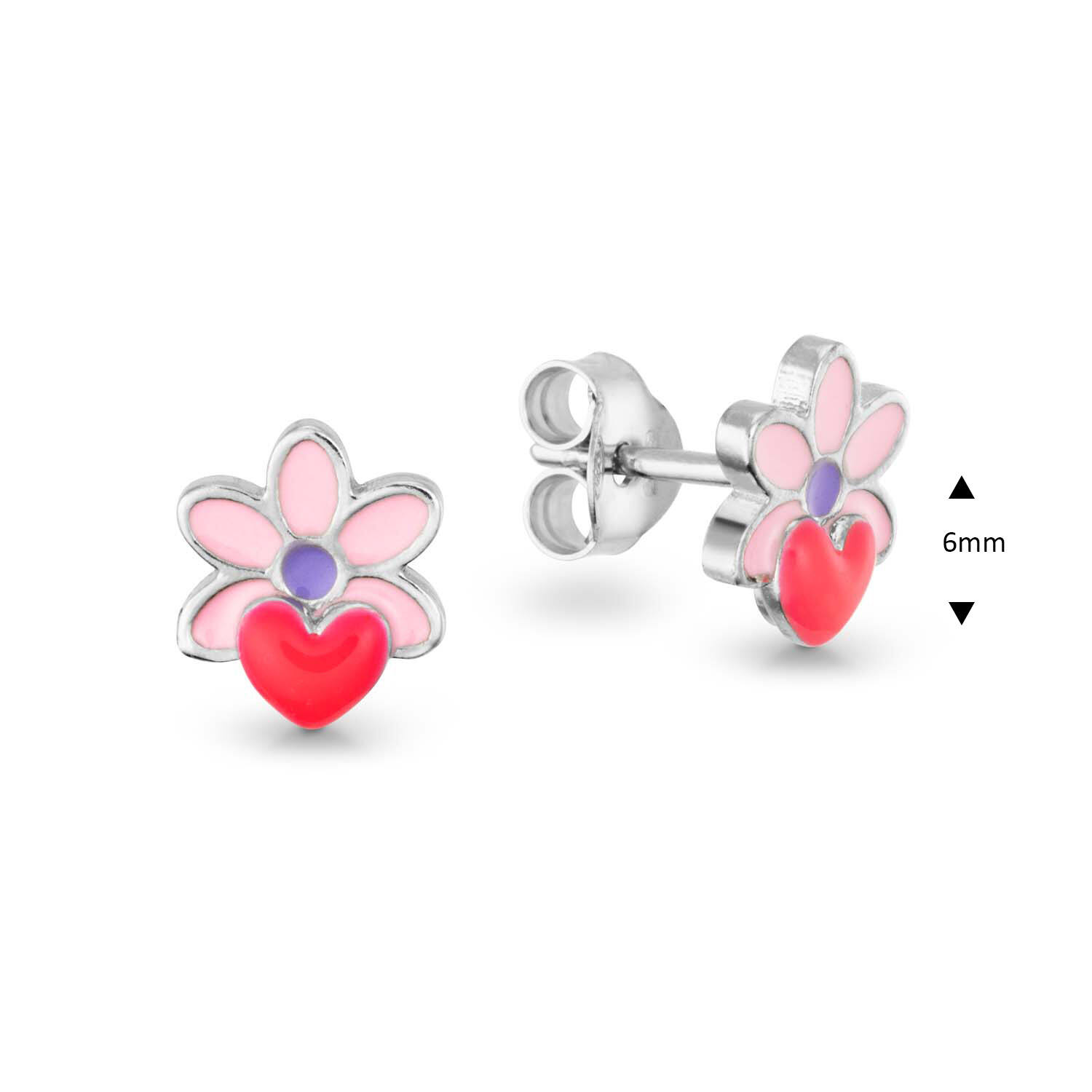  Ear studs - Flower Enamel - 