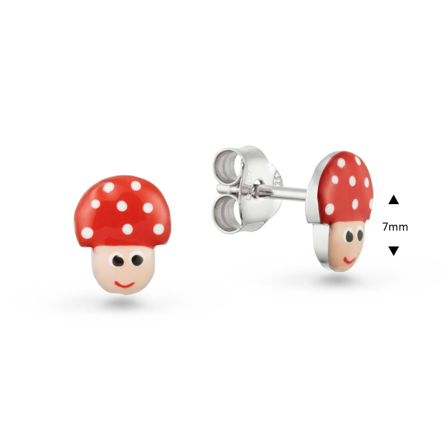  Boucles d'oreilles à puces - Fantasie Émail - 