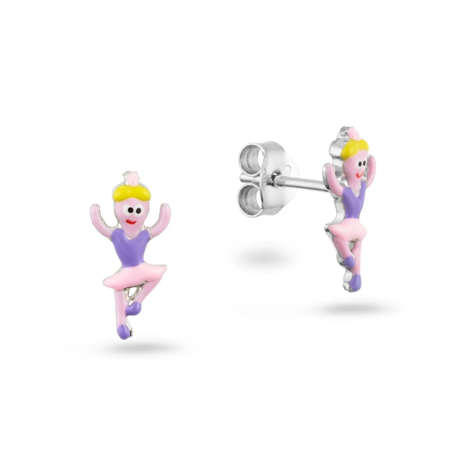  Boucles d'oreilles à puces Émail - 