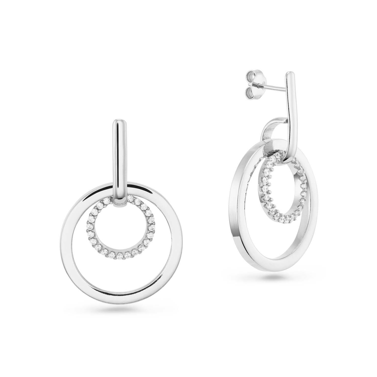  Ear studs - Round Zirconia - 