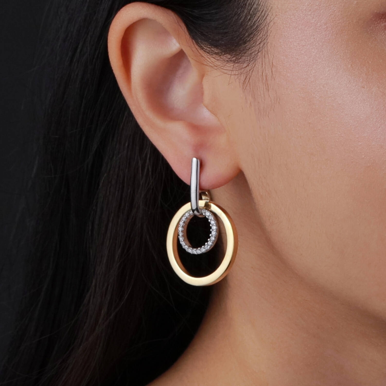  Ear studs - Rondjes Zirconia - 