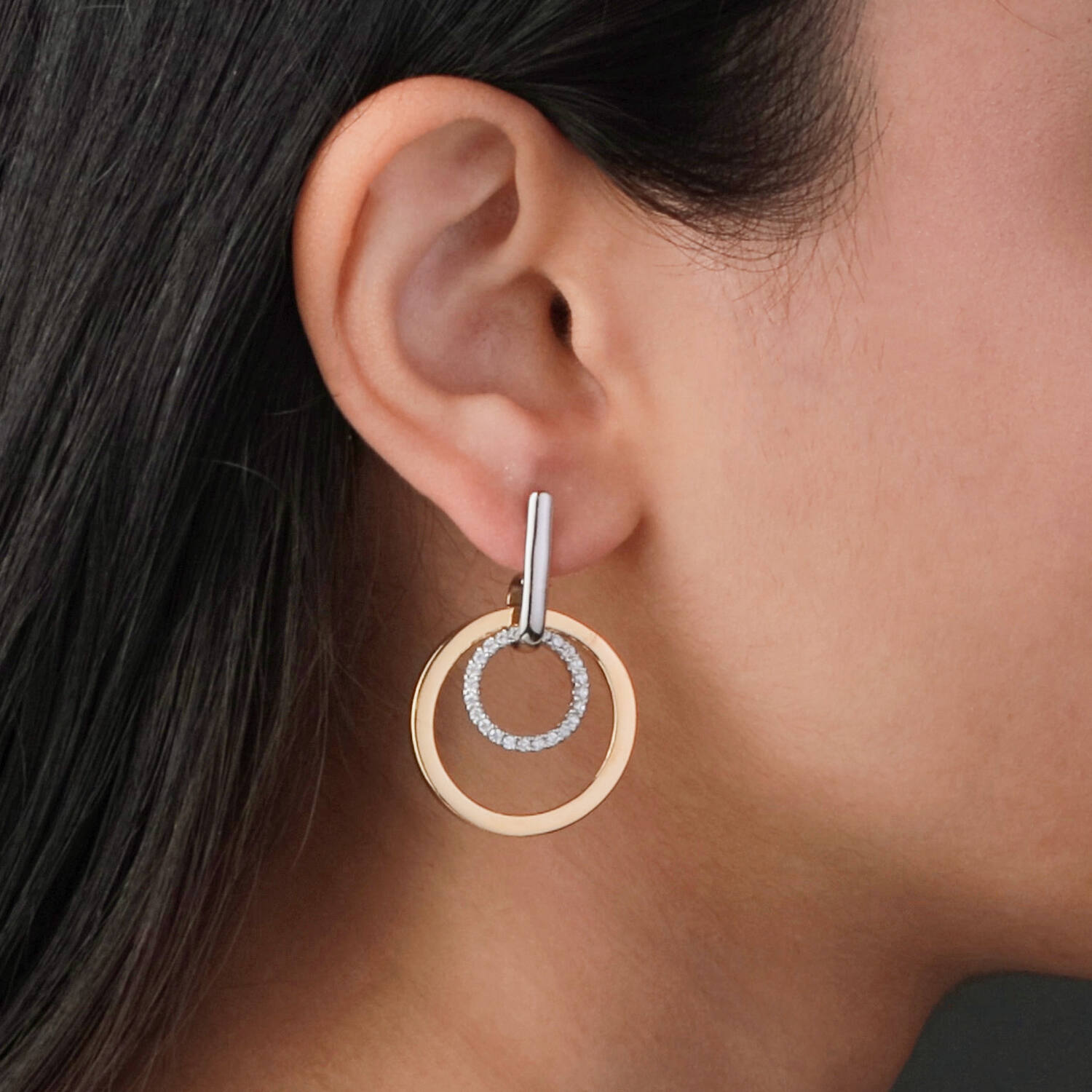  Ear studs - Rondjes Zirconia - 