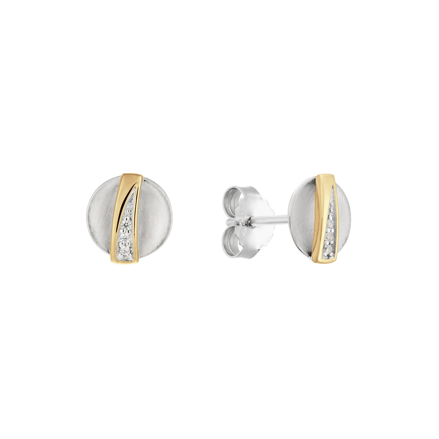  Ohrstecker - Kreis Zirkonia - 