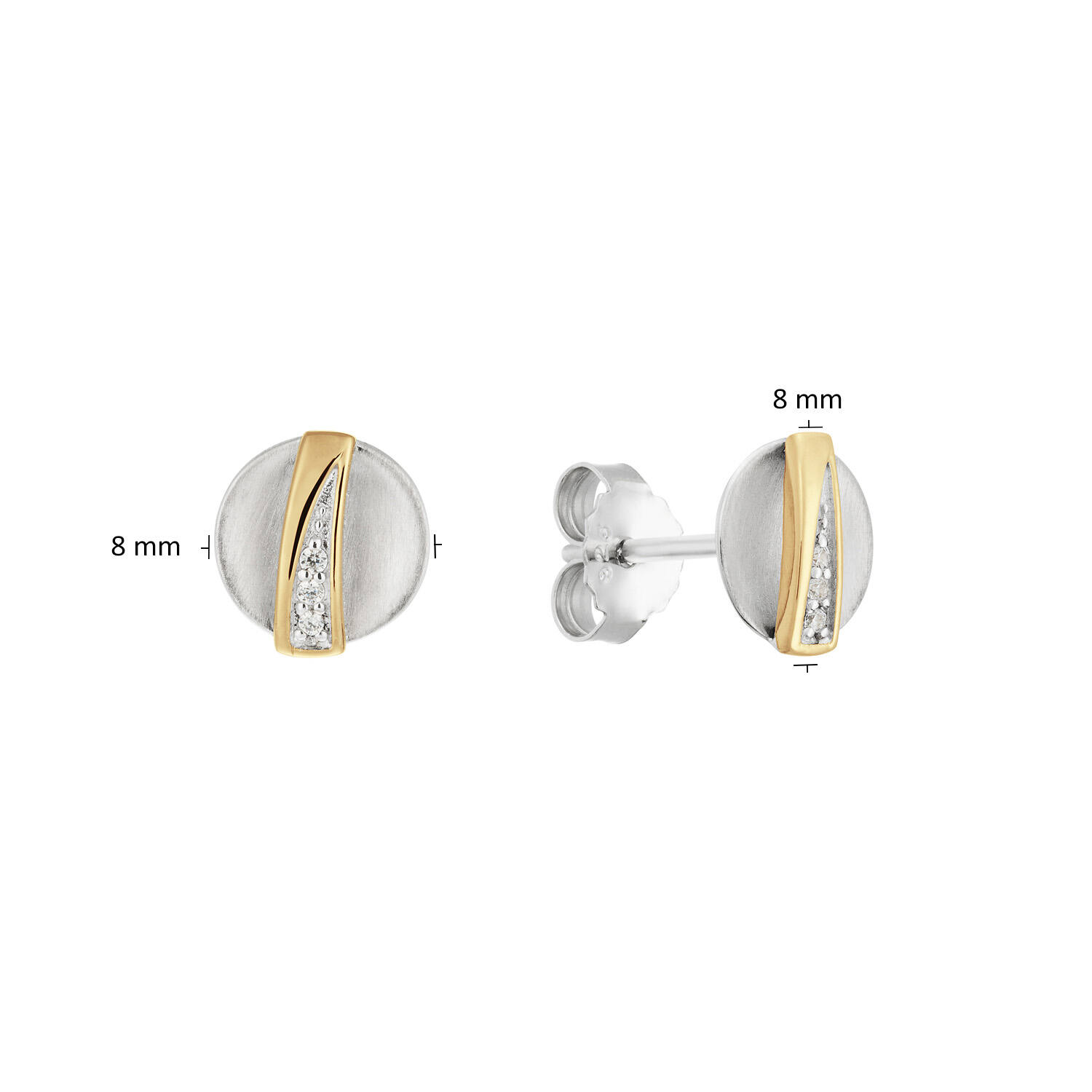  Ohrstecker - Kreis Zirkonia - 