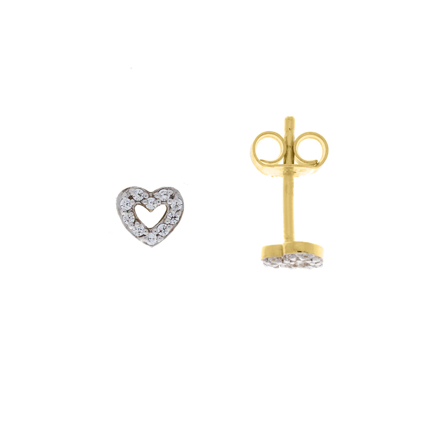  Ohrstecker - Herz Zirkonia - 