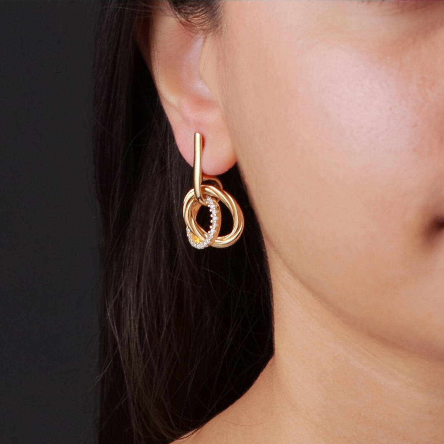  Boucles d'oreilles à puces Zircone - 
