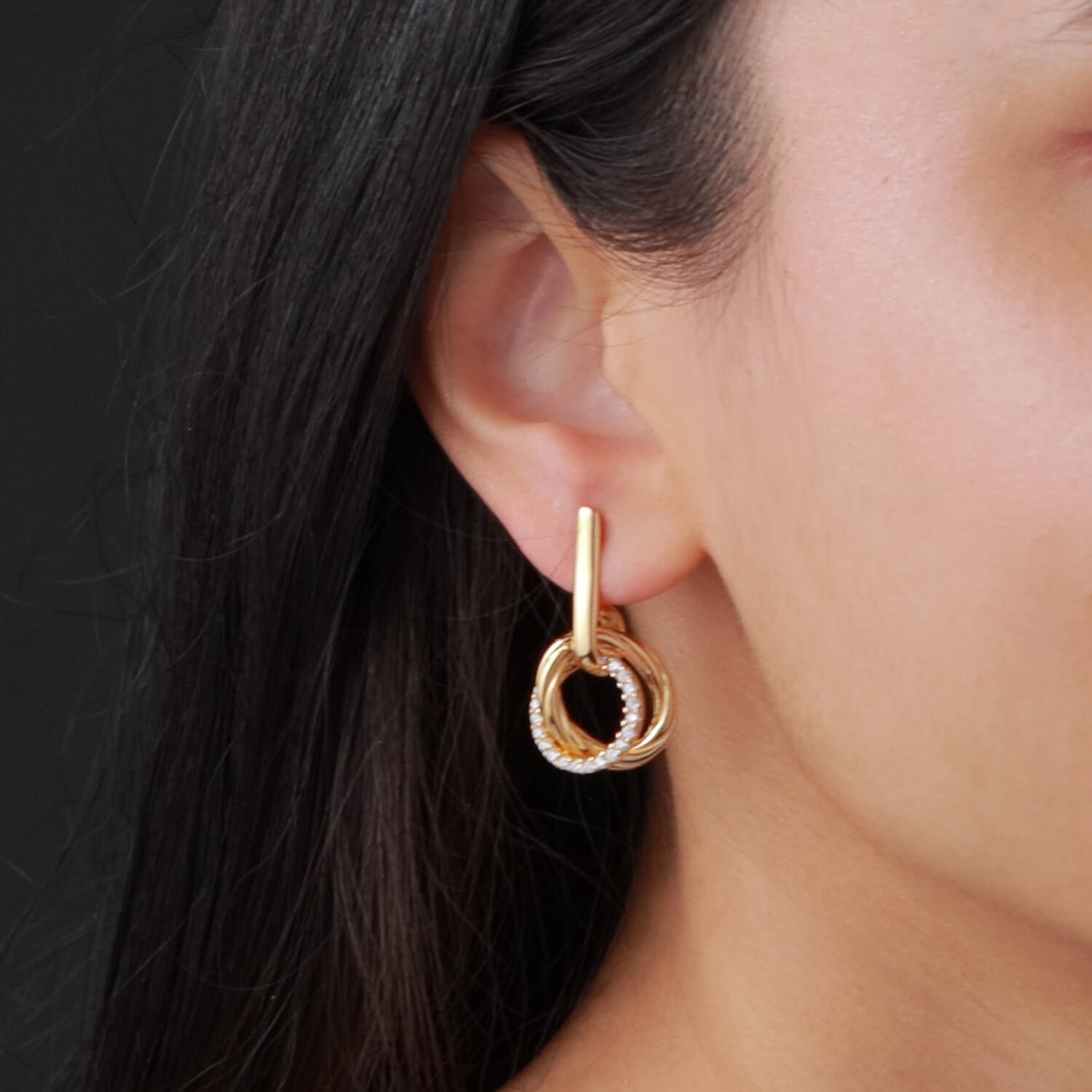  Boucles d'oreilles à puces Zircone - 