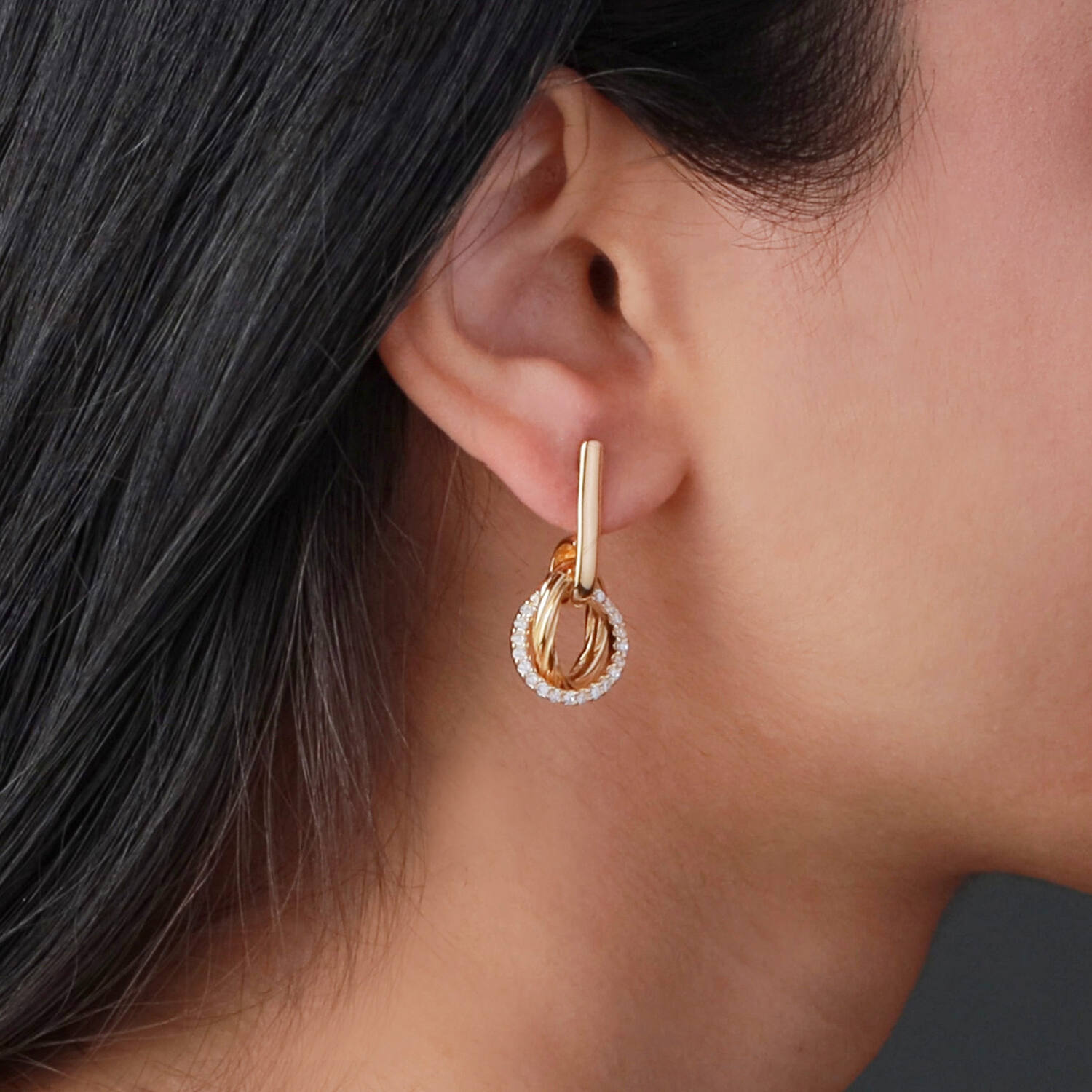  Boucles d'oreilles à puces Zircone - 