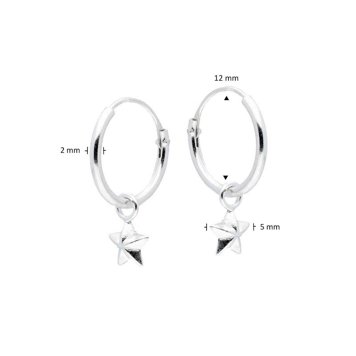  Boucles d'oreilles à breloques - Ø 12mm