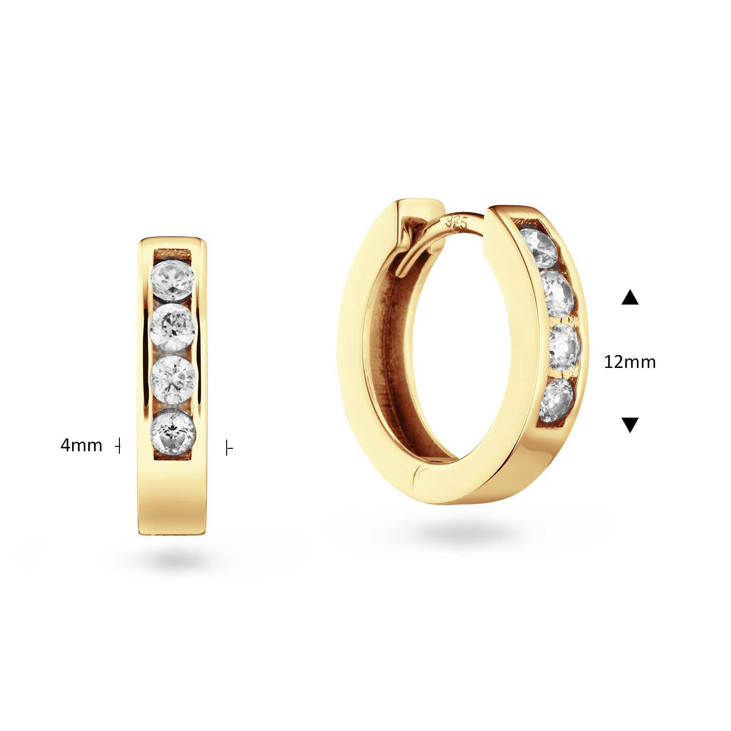  Ohrringe mit Clipverschluss - Premium Hoops - Ø 12mm