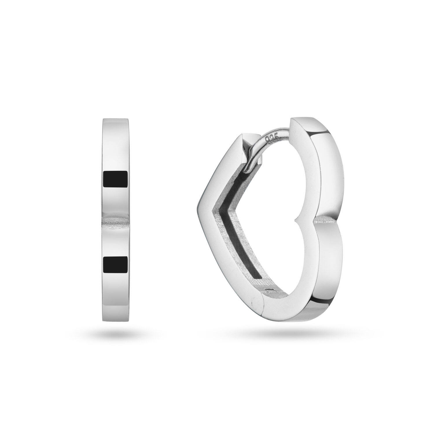  Ohrringe mit Clipverschluss - Premium Hoops - Herz